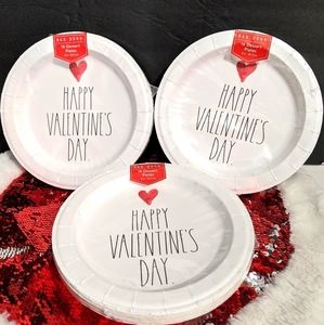 Rae Dunn Happy Valentine's Day Paper Plates 8"
